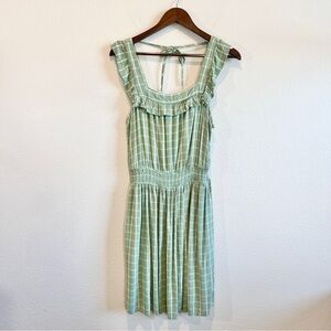 Maurices Green Gingham Smocked Dress Women’s Small Cottagecore Milkmaid Prairie